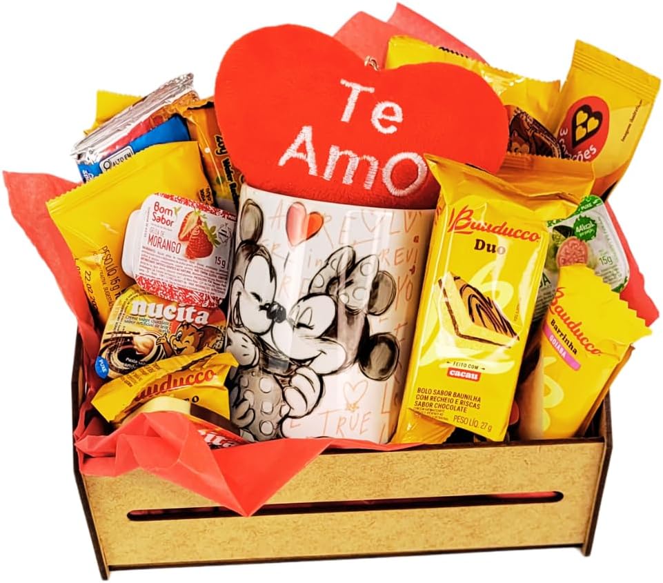Cesta de Café da Manhã Presente com Mimos e Delícias Cesta de Café da Manhã Presente com Mimos e Delícias para Datas Especiais e Dia dos Namorados