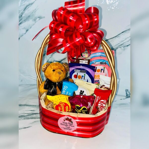 Cesta de Chocolate com Pelúcia: presente especial pronto para encantar em aniversários, surpresas e datas especiais