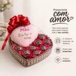 Cesta de Chocolates Presenteável em Formato de Coração com Sonho de Valsa e Coração de Pelúcia para Dia das Mães - Imagem 2