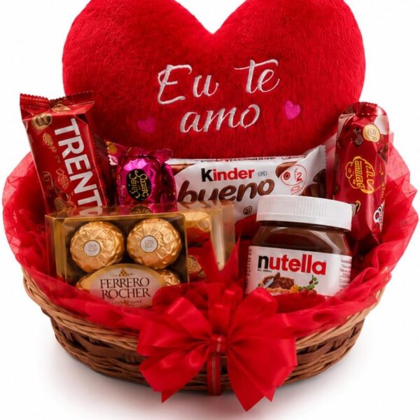 Cesta do Dia dos Namorados: presente romântico completo para surpreender quem você ama com carinho e chocolates.