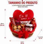 Cesta do Dia dos Namorados: presente romântico completo para surpreender quem você ama com carinho e chocolates. - Imagem 2