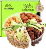 Cesta gourmet de nozes sortidas Nut Cravings, presente Kosher 450 g com 4 misturas, ideal para festas e datas especiais