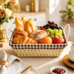 Cesto de Pão Café da Manhã com Forro Removível: elegante, prático e ideal para servir pães, frutas e mesa posta. - Imagem 2