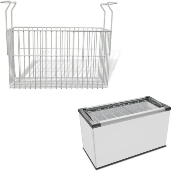 Cesto para Freezer Organizador Geladeiras Picolés Frutas Polpas Horizontal