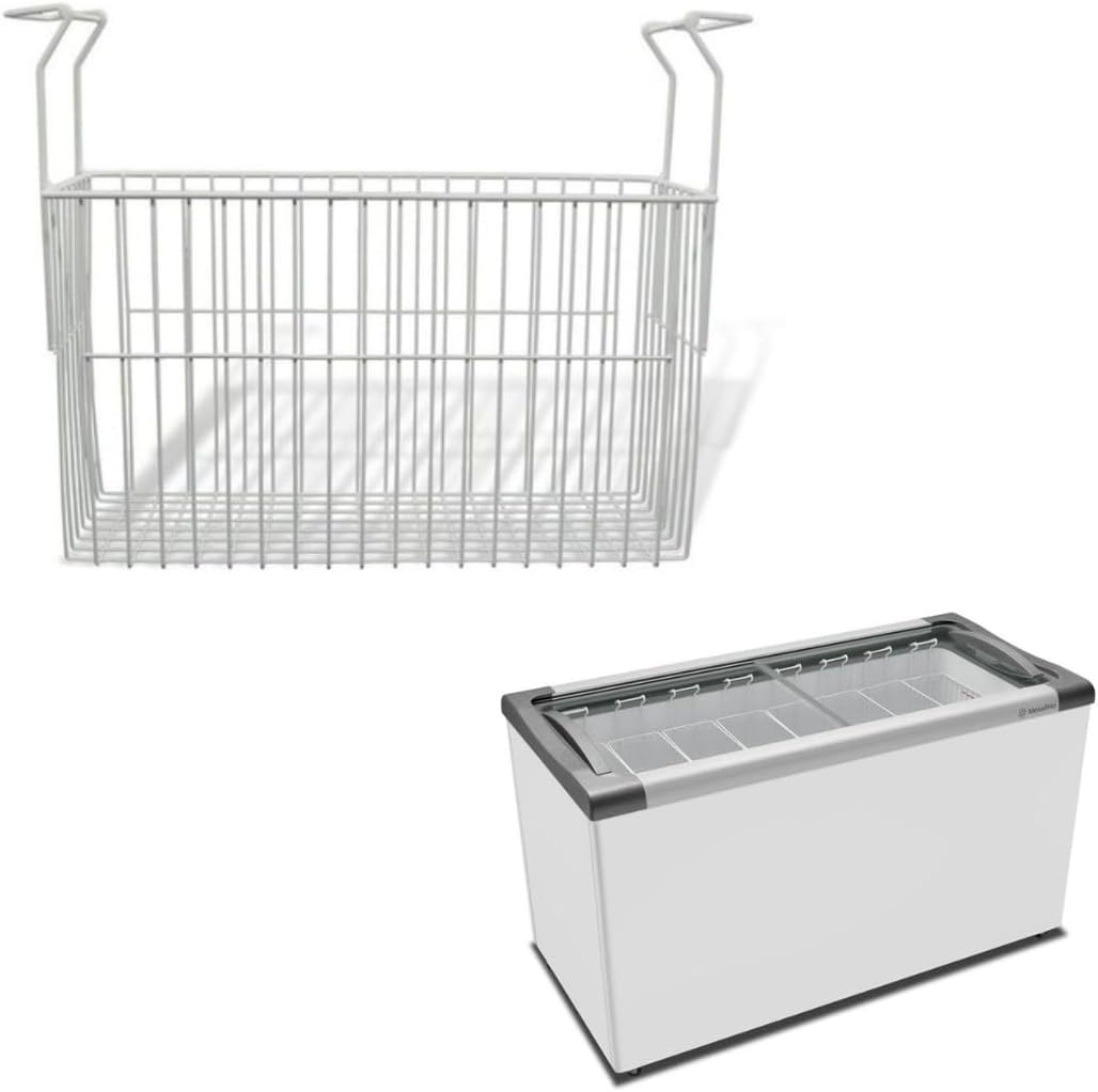 Cesto para Freezer Organizador Geladeiras Picolés Frutas Polpas Horizontal Cesto para Freezer Organizador Geladeiras Picolés Frutas Polpas Horizontal
