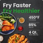 Chefman Air Fryer 4 QT compacta com tecnologia Hi-Fry para refeições rápidas e fáceis, com janela visível e prática para uso diário - Imagem 2