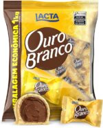 Chocolate Ouro Branco 1Kg: cremoso, crocante e ideal para compartilhar, festas e abastecer sua casa.