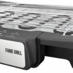 Churrasqueira Elétrica FAME Grill 220V 2000W: churrasco mais saudável, prático e saboroso em qualquer lugar.