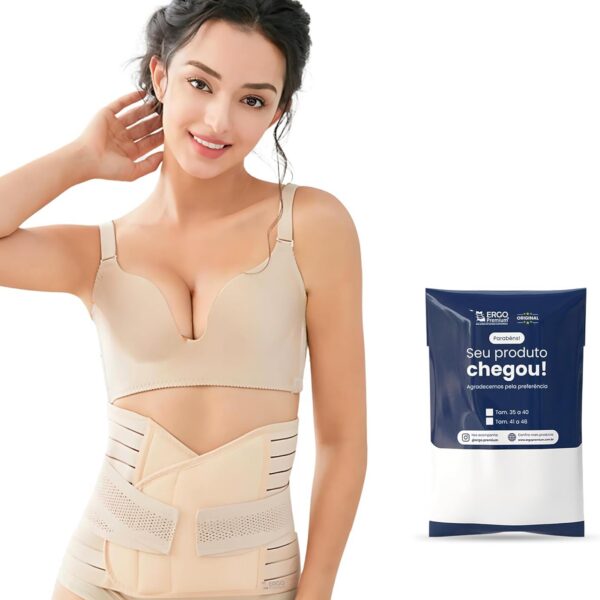 Cinta ortopédica abdominal com hastes: afina a cintura, corrige a postura e é discreta sob a roupa