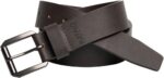 Cinto Buffalo David Bitton em couro genuíno preto ou marrom escuro, ideal para jeans e estilo masculino elegante. - Imagem 2