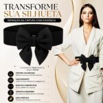 Cinto Feminino Elástico com Laço: ajustável, modela a cintura e valoriza looks com elegância vintage. - Imagem 2