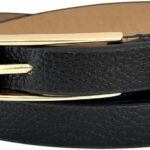 Cinto Feminino Preto em Couro Legítimo Premium Extra Fino ZERASTOCK Prime Harley para look elegante e sofisticado