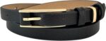 Cinto Feminino Preto em Couro Legítimo Premium Extra Fino ZERASTOCK Prime Harley para look elegante e sofisticado