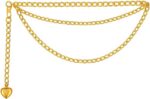 Cinto Feminino de Corrente 3 Camadas Ajustável: estilo elegante, fashion e versátil para vestidos, saias e calças.