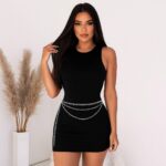 Cinto Feminino de Corrente 3 Camadas Ajustável: estilo elegante, luxo e versatilidade para vestidos, saias e calças. - Imagem 2