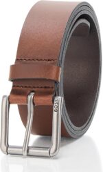Cinto Joris Smooth Leather Belt BOSS masculino em couro, elegância e acabamento sofisticado para compor looks com estilo.