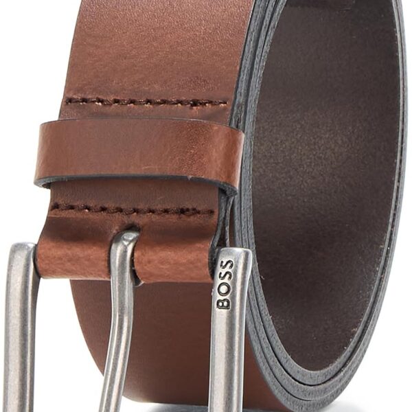 Cinto Joris Smooth Leather Belt BOSS masculino em couro, elegância e acabamento sofisticado para compor looks com estilo.