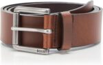 Cinto Joris Smooth Leather Belt BOSS masculino em couro, elegância e acabamento sofisticado para compor looks com estilo. - Imagem 2