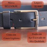 Cinto Masculino Couro Legítimo BELLVOLPE: elegância e durabilidade para compor looks masculinos com estilo. - Imagem 2