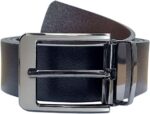 Cinto Masculino Couro Legítimo Plus Size Largo 4cm Dupla Face Preto e Marrom, conforto e estilo em tamanhos grandes - Imagem 2