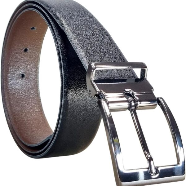 Cinto Masculino Social Couro Legítimo Plus Size GG XL XXL Dupla Face: elegância, conforto e versatilidade em preto e marrom.