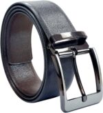 Cinto Masculino Social Couro Original Plus Size Dupla Face Preto e Marrom: elegância e ajuste ideal para tamanhos grandes