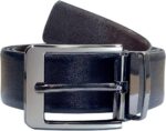 Cinto Masculino Social Couro Original Plus Size Dupla Face Preto e Marrom: elegância e ajuste ideal para tamanhos grandes - Imagem 2
