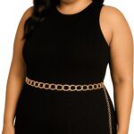 Cinto Plus Size Corrente Elos Duplo: elegância e estilo para valorizar seus looks com sofisticação.