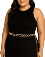 Cinto Plus Size Corrente Elos Duplo: elegância e estilo para valorizar seus looks com sofisticação.