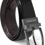 Cinto Steve Madden em couro casual para uso diário, ideal para jeans e trabalho, com conforto e estilo masculino.
