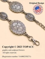 Cinto de corrente metal TOPACC feminino, estilo western para vestidos e jeans, com visual marcante e versátil. - Imagem 2