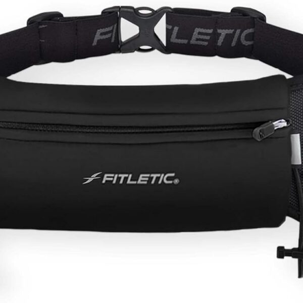 Cinto de corrida Fitletic com hidratação, 2 garrafas e bolsa resistente à água, sem salto para homens e mulheres