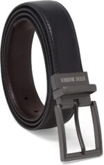 Cinto de couro masculino Steve Madden: estilo, durabilidade e acabamento premium para o dia a dia.