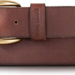 Cinto de couro trabalhado floral Eddie Bauer: durabilidade, ajuste perfeito e estilo feminino atemporal.