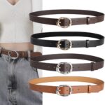 Cinto feminino de couro preto ajustável: estilo vintage e elegante para jeans, vestidos e calças - Imagem 2