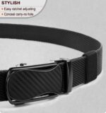 Cinto masculino 2 peças com catraca de nylon elástico: ajuste preciso e conforto para golfe e uso casual - Imagem 2