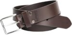 Cinto masculino Buffalo David Bitton em couro genuíno, estilo casual para jeans, preto ou marrom escuro - Imagem 2