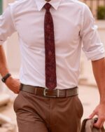 Cinto masculino MILORDE em couro catraca 35 mm: ajuste confortável, fácil de usar e ideal para calças casuais e golfe - Imagem 2