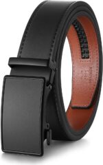 Cinto masculino MILORDE em couro catraca 35mm: ajuste confortável, fácil de usar e ideal para calças casuais e golfe