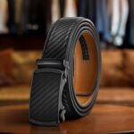 Cinto masculino de catraca ajustável para calça social: conforto, ajuste perfeito e estilo elegante para o dia a dia