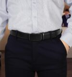 Cinto masculino de catraca ajustável para calça social: conforto, ajuste perfeito e estilo elegante para o dia a dia - Imagem 2