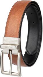 Cinto social masculino reversível Tommy Hilfiger conhaque/preto, estilo versátil e elegante, 2X