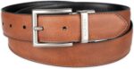 Cinto social masculino reversível Tommy Hilfiger conhaque/preto, estilo versátil e elegante, 2X - Imagem 2