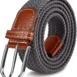 Cinto trançado elástico masculino 3,5 cm: conforto e ajuste ideal para jeans, golfe e uso casual