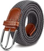 Cinto trançado elástico masculino 3,5 cm: conforto e ajuste ideal para jeans, golfe e uso casual