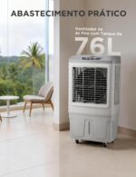 Climatizador de Ar Portátil 76L Cinza 3 em 1 Midea - Climatizador, Umidificador e Ventilador - Imagem 2