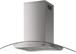 Coifa Glass Classic Ilha 90cm 127V: design sofisticado e eficiência para eliminar odores da cozinha com praticidade.