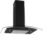 Coifa Nardelli de Parede Clean Vidro Curvo Black 75cm: design moderno e eficiência para sua cozinha