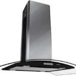Coifa de Ilha Cvc Nardelli Vidro Curvo Black 90cm 127v