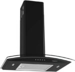 Coifa de Parede Fogatti Vidro Curvo 60cm: alta sucção 550m³/h, 3 velocidades e design black 220V para sua cozinha.